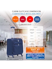 Granatowy - Flight Knight 56x45x25cm EasyJet Overhead Soft Case Cabin Carry On Suitcase Hand Luggage - Image 3 of 7