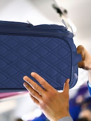 Granatowy - Flight Knight 56x45x25cm EasyJet Overhead Soft Case Cabin Carry On Suitcase Hand Luggage - Image 5 of 7