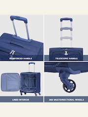 Granatowy - Flight Knight 56x45x25cm EasyJet Overhead Soft Case Cabin Carry On Suitcase Hand Luggage - Image 7 of 7