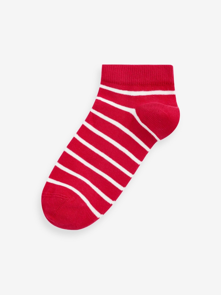 Rainbow Stripe Rich Trainers Socks 7 Pack - Image 4 of 8