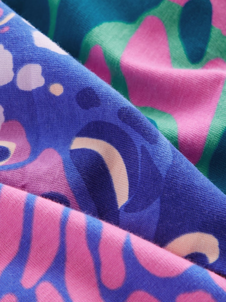 Blue/Green 3 Pack Animal Print 100% Cotton Short Pyjamas (3-16yrs) - Image 9 of 9 Blue/Green 3 Pack Animal Print 100% Cotton Short Pyjamas (3-16yrs) - Image 9 of 9
