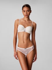 Calvin Klein White Bikini Briefs - Icon Stretch Lace - Image 1 of 7