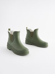 Khaki Green Warm Lined Ankle Wellies - Image 1 of 5