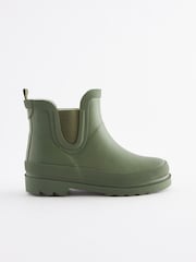 Khaki Green Warm Lined Ankle Wellies - Image 2 of 5