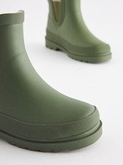 Khaki Green Warm Lined Ankle Wellies - Image 4 of 5
