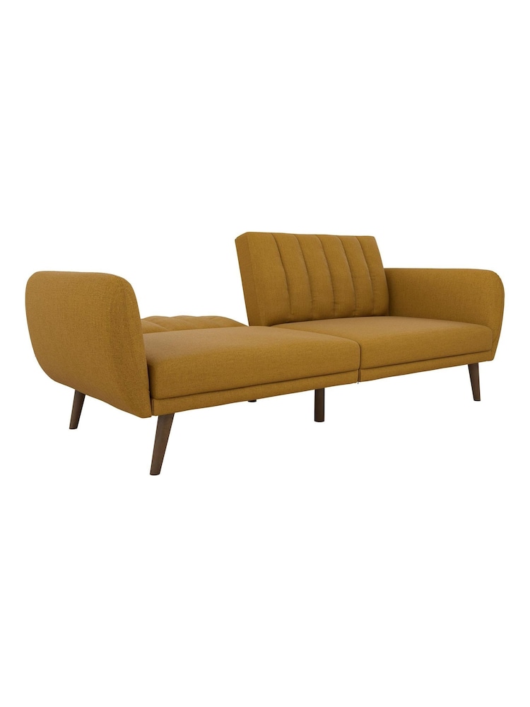 Novogratz Yellow Brittany Linen Sofa Bed - Image 4 of 4