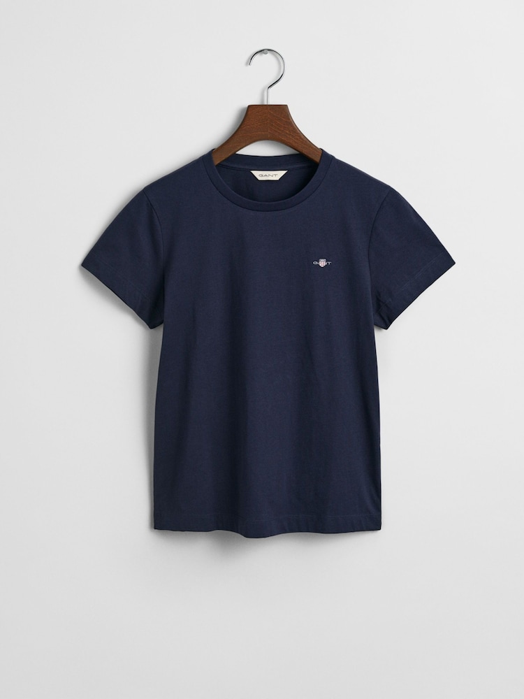 GANT Evening Blue Shield Logo T-Shirt - Image 5 of 5 GANT Evening Blue Shield Logo T-Shirt - Image 5 of 5
