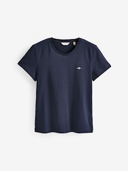 GANT Evening Blue Original Shield Logo 100% Cotton T-Shirt - Image 6 of 6