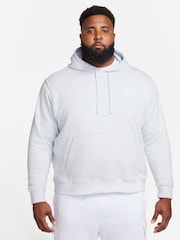 Ljus Grå - Nike Club Tröja Hoodie - Bild 1 av 13