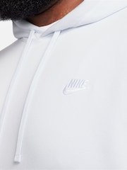 Ljus Grå - Nike Club Tröja Hoodie - Bild 10 av 13