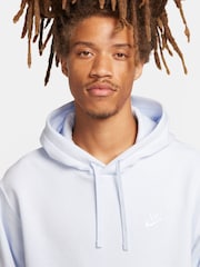 Ljus Grå - Nike Club Tröja Hoodie - Bild 9 av 13