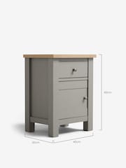 Dove Grey Malvern Paint Effect 2 Drawer Bedside Table - Image 7 of 7