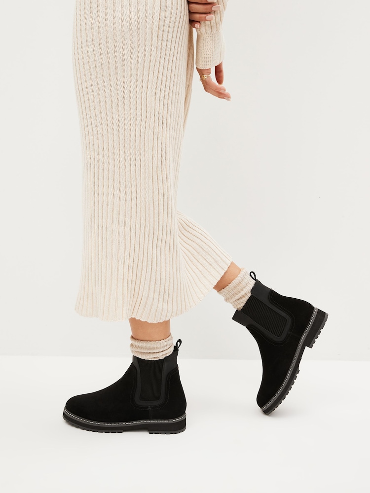 Black Regular/Wide Fit Forever Comfort® Chelsea Ankle Boots - Image 2 of 10