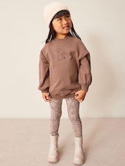 Brown Bunny Printed Sweatshirt and Leggings Set (3mths-7yrs) - Image 1 of 6