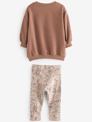 Brown Bunny Printed Sweatshirt and Leggings Set (3mths-7yrs) - Image 5 of 6