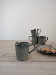 Dutch Rose Set of 4 Green Mugs - Image 1 of 4