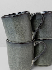 Dutch Rose Set of 4 Green Mugs - Image 2 of 4
