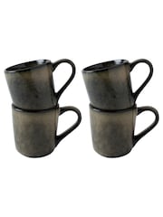 Dutch Rose Set of 4 Green Mugs - Image 3 of 4
