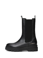 Tommy Hilfiger Black High Rise Chelsea Boots - Image 2 of 7