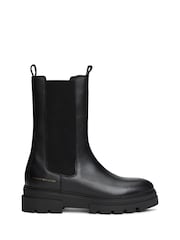 Tommy Hilfiger Black High Rise Chelsea Boots - Image 3 of 7