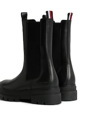 Tommy Hilfiger Black High Rise Chelsea Boots - Image 5 of 7