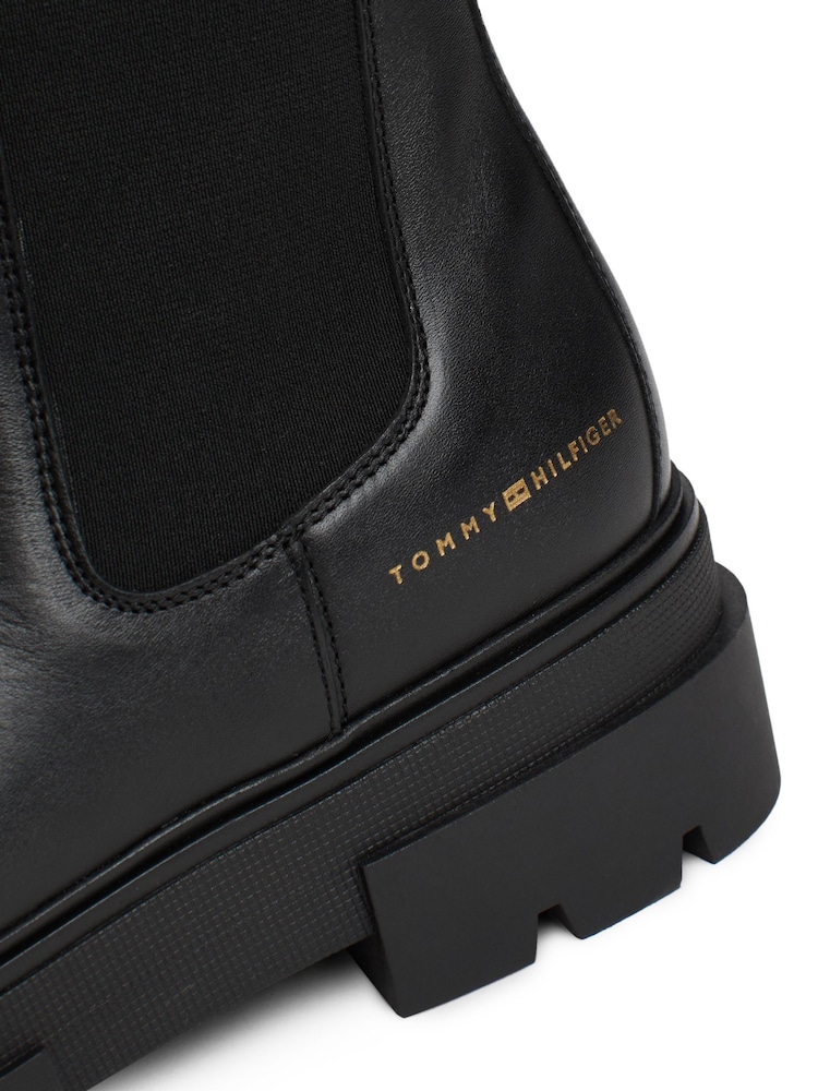 Tommy Hilfiger Black High Rise Chelsea Boots - Image 7 of 7