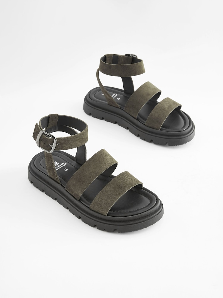 Khakigrün - Forever Comfort® Sandalen mit Knöchelriemen - Bild 1 von 5 Khakigrün - Forever Comfort® Sandalen mit Knöchelriemen - Bild 1 von 5