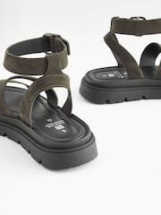 Khaki Green Forever Comfort® Chunky Sandals With Ankle Strap - Image 4 of 5