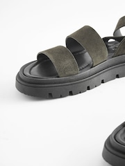 Khaki Green Forever Comfort® Chunky Sandals With Ankle Strap - Image 5 of 5