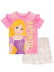 Character Pink Rapunzel Disney Short 100% Cotton Pyjamas - Image 1 of 4