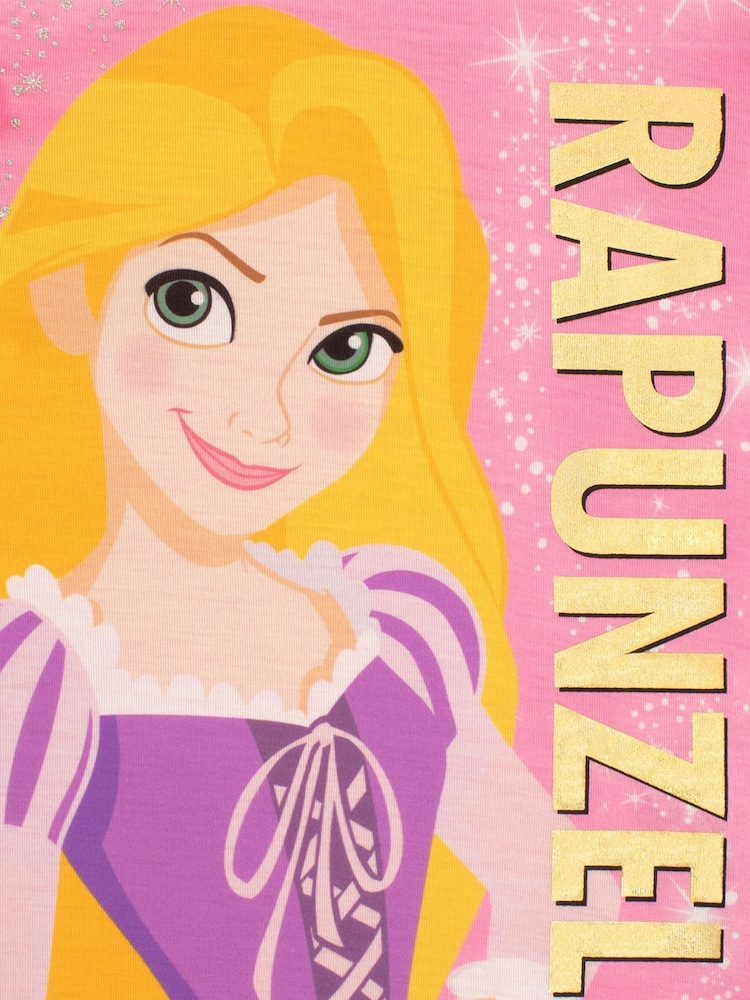 Character Pink Rapunzel Disney Short 100% Cotton Pyjamas - Image 4 of 4 Character Pink Rapunzel Disney Short 100% Cotton Pyjamas - Image 4 of 4