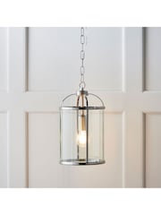 Gallery Home Silver 1 Light York Pendant Ceiling Light - Image 1 of 5