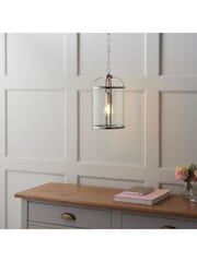 Gallery Home Silver 1 Light York Pendant Ceiling Light - Image 2 of 5