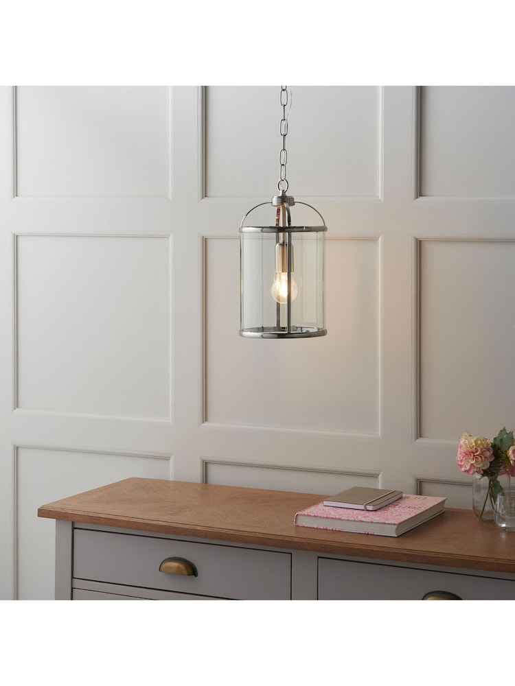 Gallery Home Silver 1 Light York Pendant Ceiling Light - Image 2 of 5 Gallery Home Silver 1 Light York Pendant Ceiling Light - Image 2 of 5