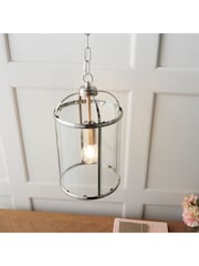 Gallery Home Silver 1 Light York Pendant Ceiling Light - Image 4 of 5