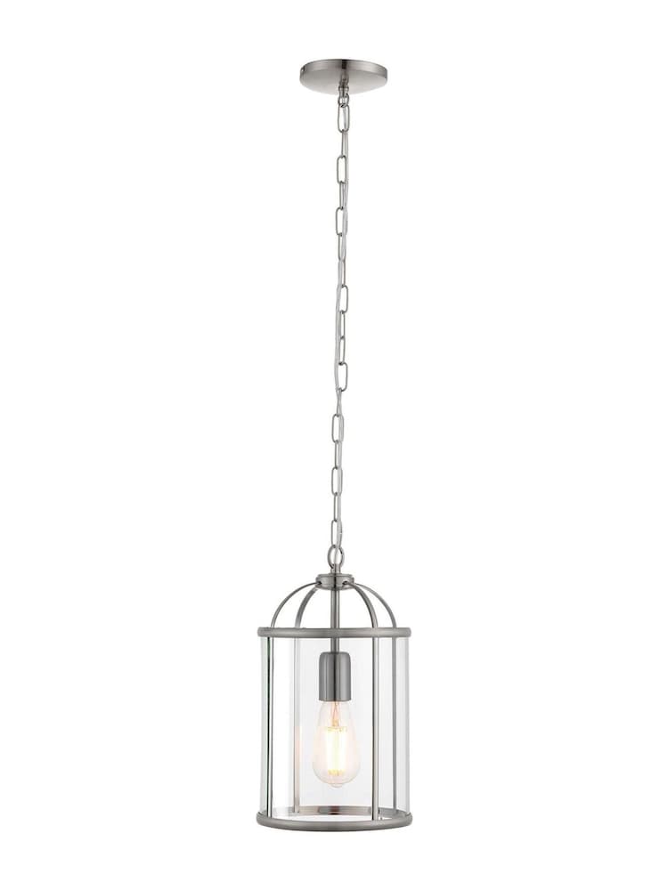 Gallery Home Silver 1 Light York Pendant Ceiling Light - Image 4 of 4