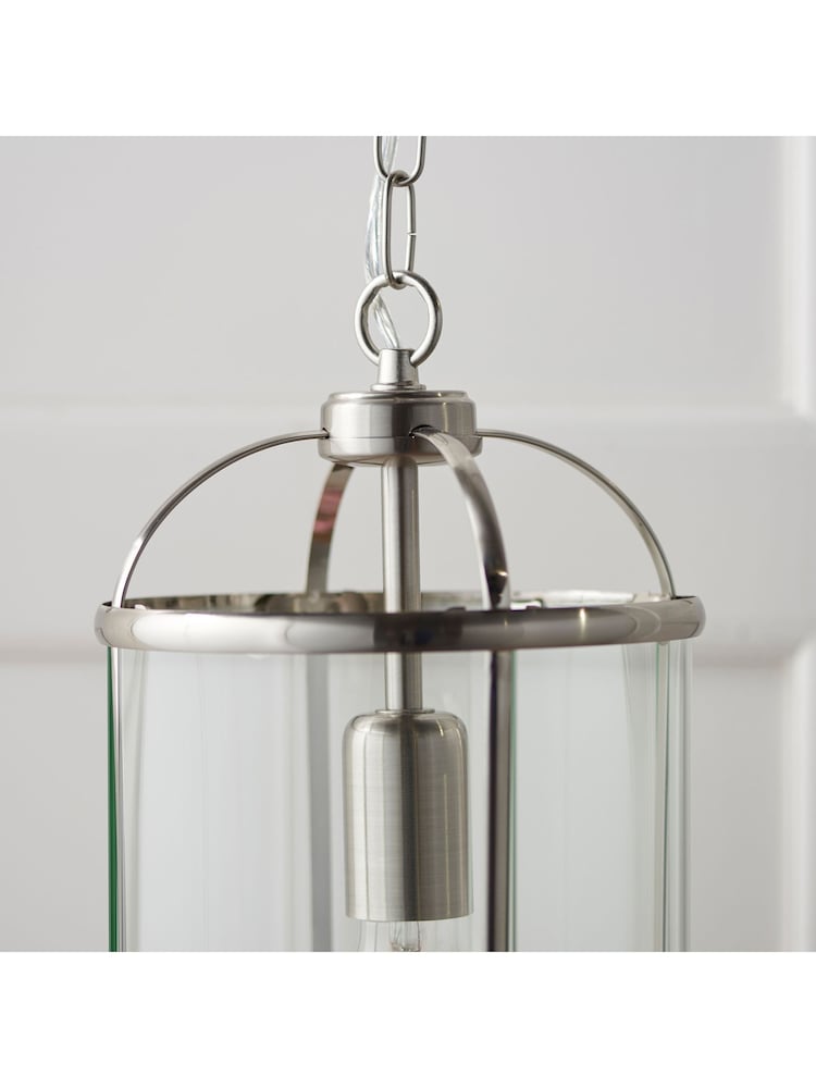 Gallery Home Silver 1 Light York Pendant Ceiling Light - Image 5 of 5