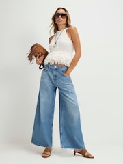 River Island Blue Tolami Mid Rise Barrel Jeans - Image 1 of 4