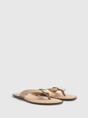 River Island Natural Molly Smith Hardwear Detail Toe Thong Sandals - Image 2 of 5