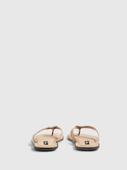 River Island Natural Molly Smith Hardwear Detail Toe Thong Sandals - Image 3 of 5