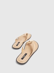 River Island Natural Molly Smith Hardwear Detail Toe Thong Sandals - Image 5 of 5