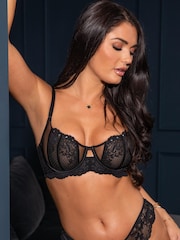 Pour Moi Black VIP Underwired Bra - Image 1 of 7