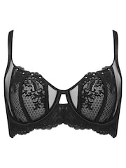 Pour Moi Black VIP Underwired Bra - Image 6 of 7