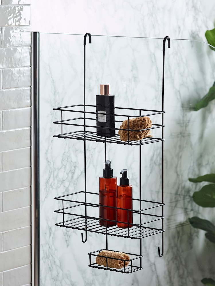 Black Over Door Shower Caddy - Image 1 of 4