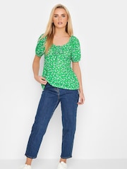 PixieGirl Petite Blue Ruched Front Short Sleeve T-Shirt 2 Pack - Image 7 of 8