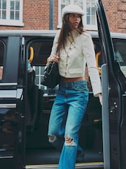 River Island Cream Tolami Long Sleeve Drummer Jacket - Image 3 of 4