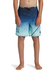 Quiksilver Blue Boys Youth Ombre Surfsilk Swim Shorts - Image 1 of 7