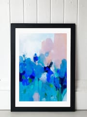 East End Prints Black Impression Of Blue Flower Print by Ana Rut Bre - Image 1 of 3