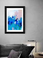 East End Prints Black Impression Of Blue Flower Print by Ana Rut Bre - Image 2 of 3