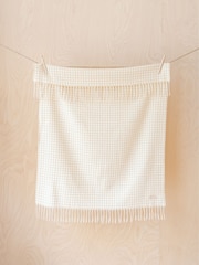 TBCo Oatmeal Gingham Lambswool Baby Blanket - Image 1 of 2